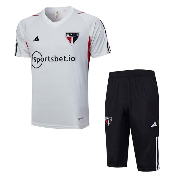 Camiseta Entrenamiento Sao Paulo Conjunto Completo 2023-24 Blanco